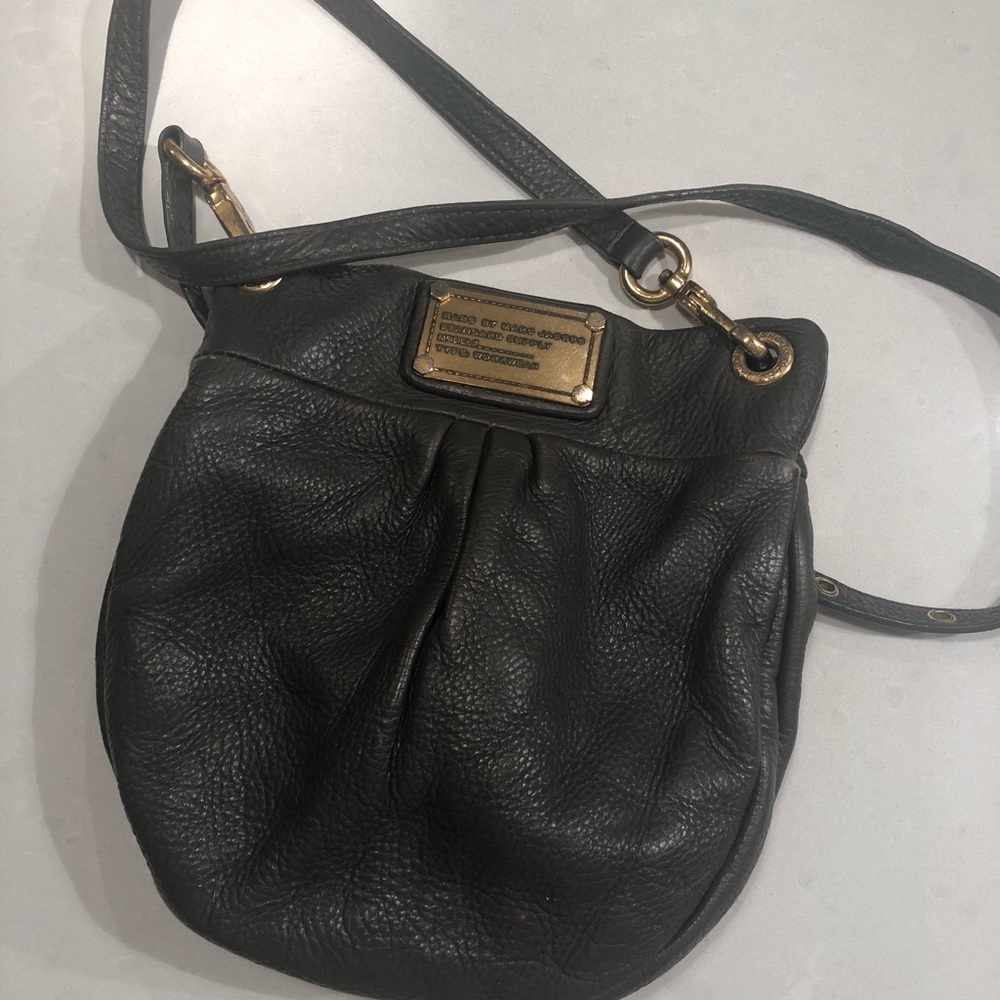 Marc By Marc Jacobs Mini Leather Crossbody Gray